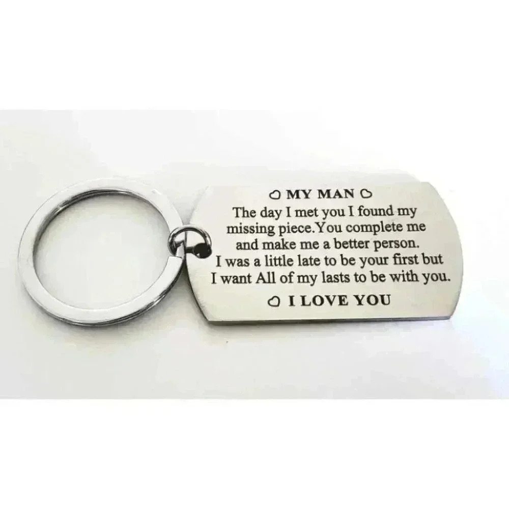 To my Man All Of Lasts With You Keychain